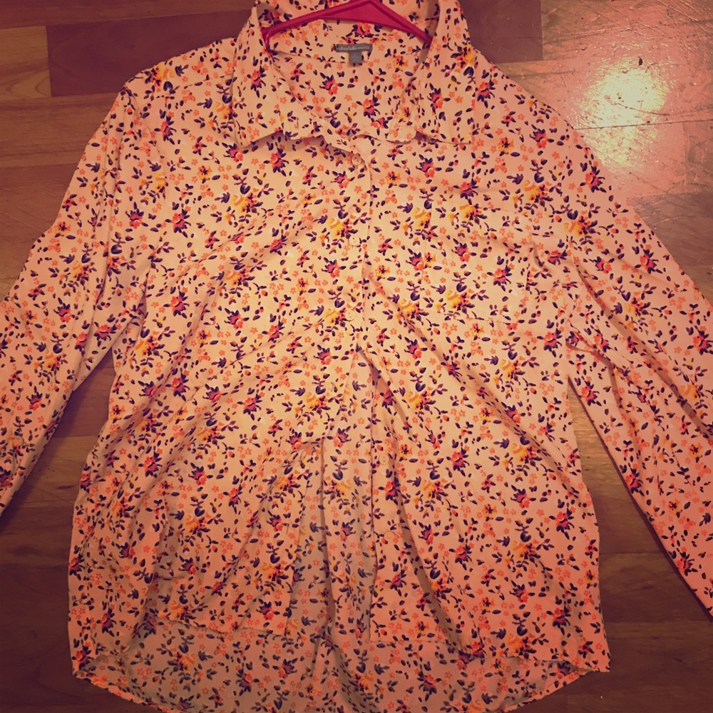 Charlotte Russe Long sleeve floral blouse